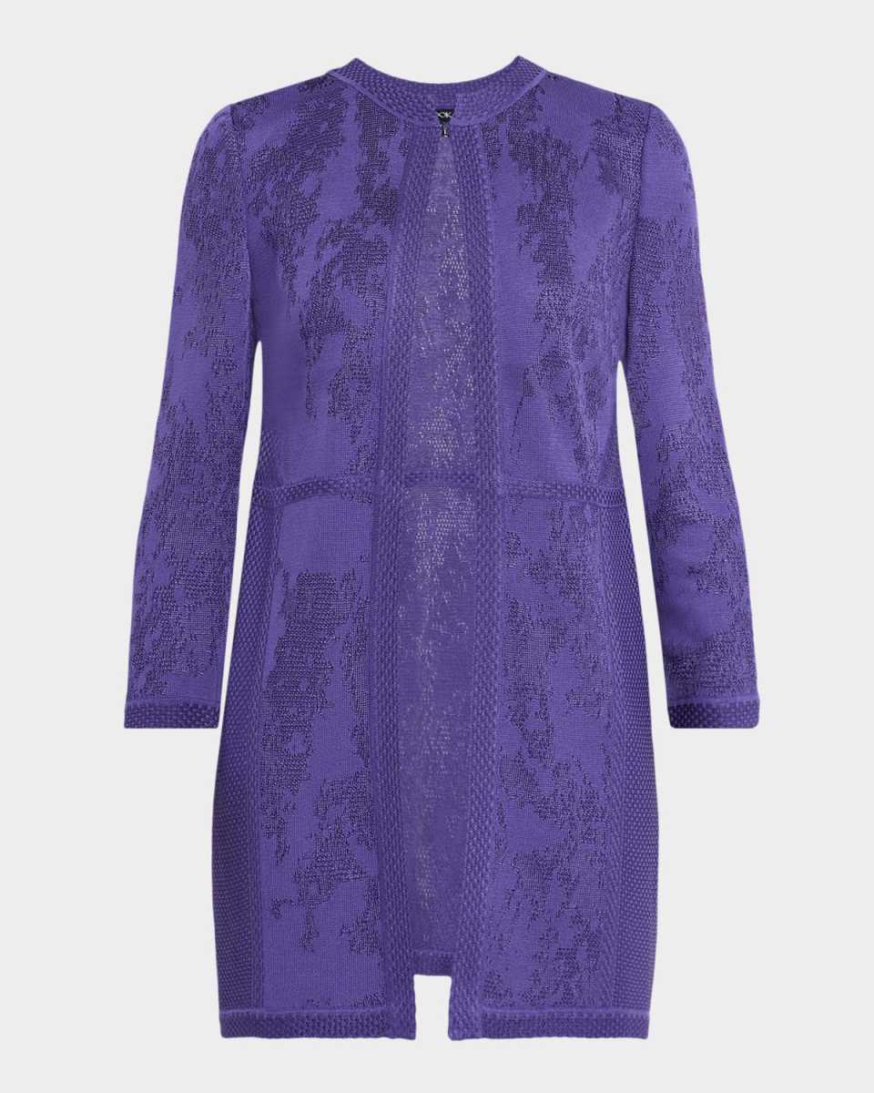 Tonal Jacquard-Knit Heritage Jacket